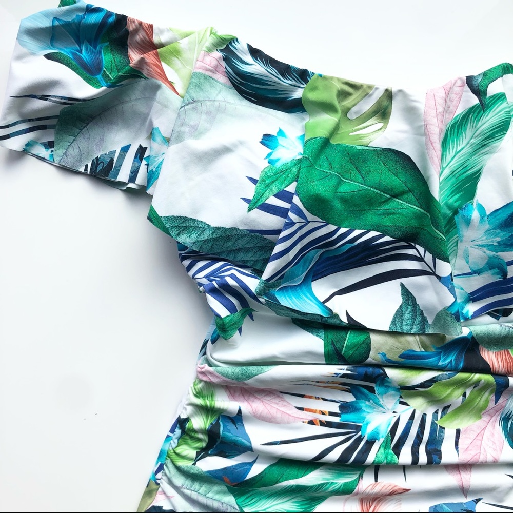 NEW La Blanca one piece swimsuit -white/green - Picture 3 of 9